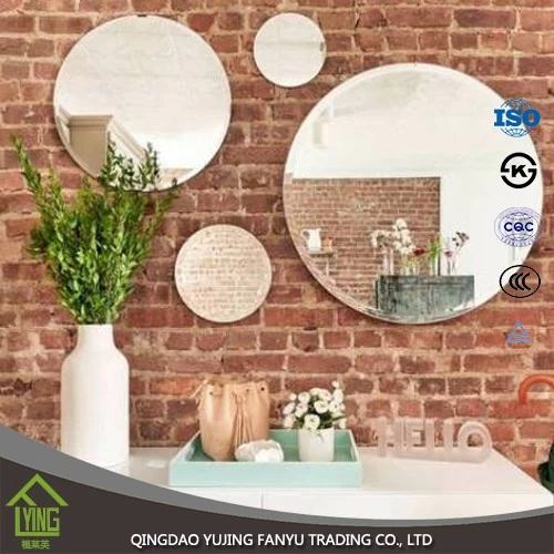 中国 Decorative Usage, High quality decorative silver coated glass bathroom decor mirror wholesale メーカー