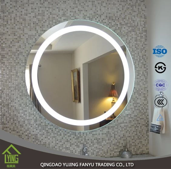 中国 欧洲-风格现代家居家具玻璃浴室镜子与 led 灯 制造商