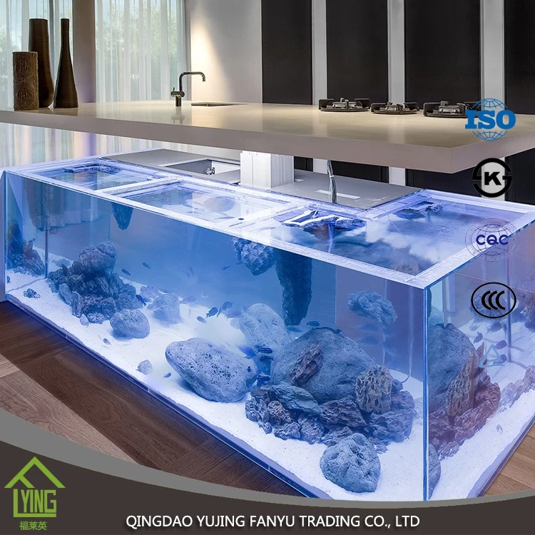 Chine De haute qualité 3 mm 5 mm 6 mm 8 mm 10 mm 12 mm trempé feuille de verre d'aquarium pour la vente fabricant