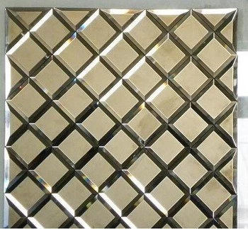 الصين High quality silver coated colored mirror glass for large wall decorative الصانع