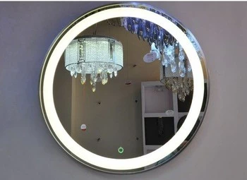 China Hot Sale zilveren spiegel voor de badkamer, verwarmde LED badkamer spiegel fabrikant