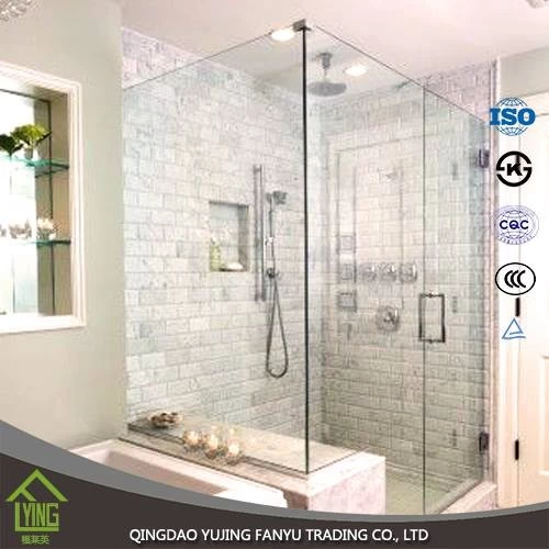 China Custom transparent tempered glass bathroom shower door glass manufacturer
