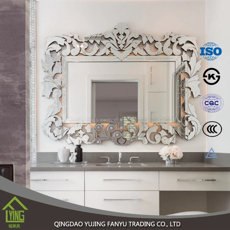 Chine beveled mirror 1.5/2.7/3/4/5/6mm thickness lead-free Silver mirror glass fabricant
