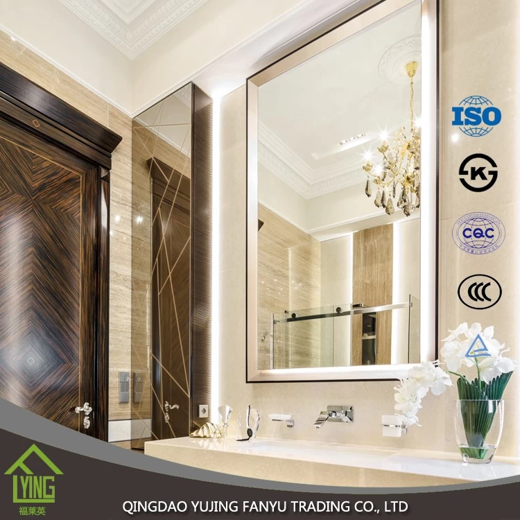 China framed wall bathroom glass decorative mirror manufacturer