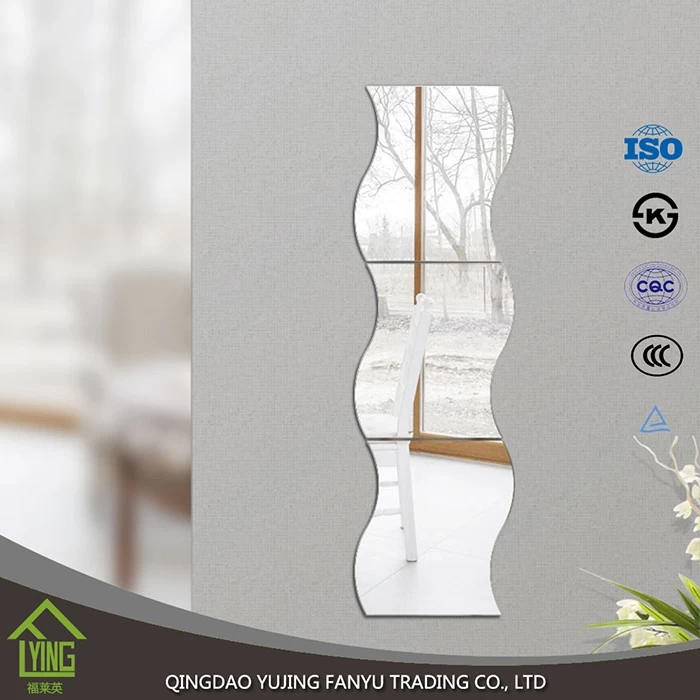 Chine meilleur prix CE ISO 9001 certificat feuille aluminium miroir mur fabricant