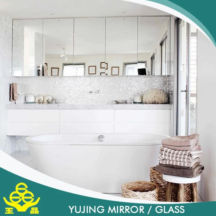 中国 热卖双涂银镜和铝镜浴室墙 制造商
