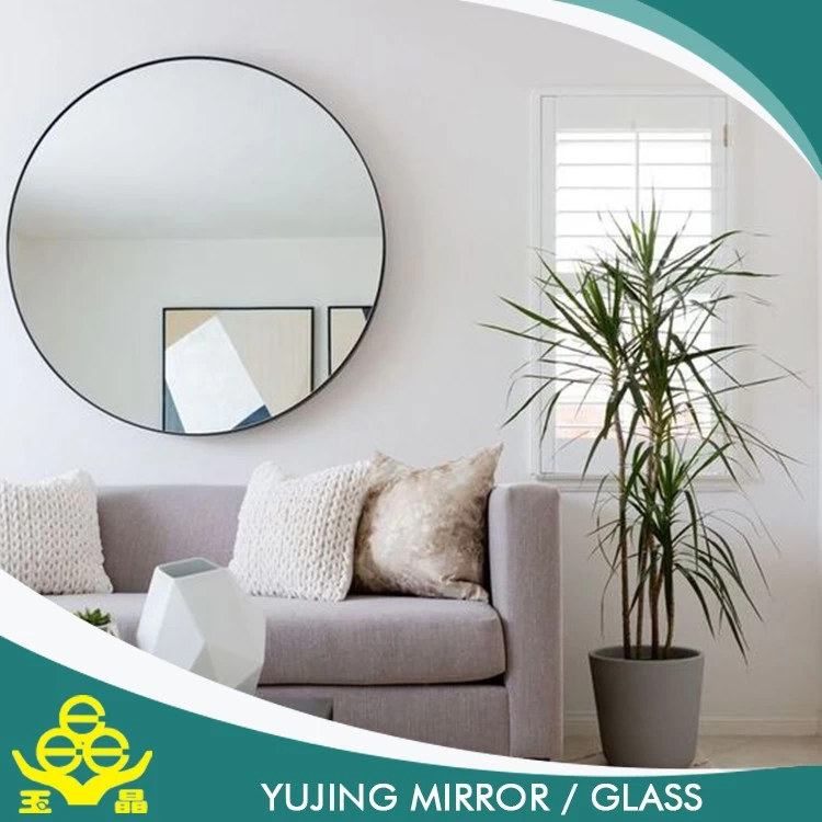 China wholesale large wall silver mirror glass for home decoration manufacturer