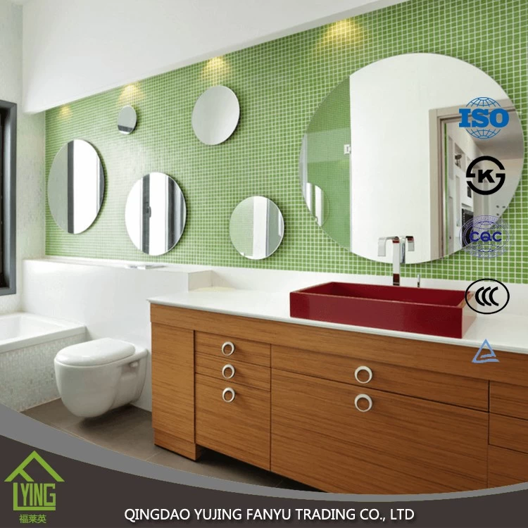 China round mirror shape and illuminated feature aluminum frame bathroom mirror manufacturer
