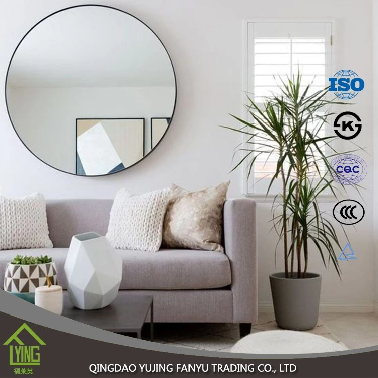 China silver round fashion mirror for wall decoration manufacturer