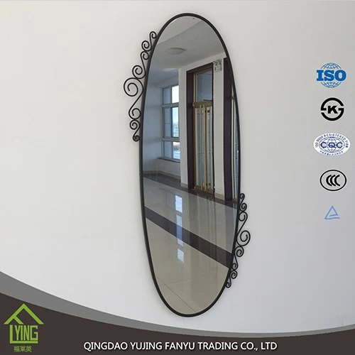 中国 white color 2mm double paint decorative Bathroom Mirror sheet glass 制造商