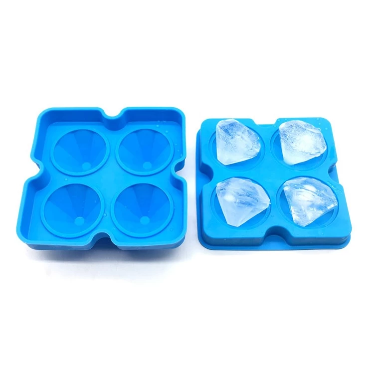Paquete de 2 bandeja de hielo de silicona con tapas Moldes para cubitos de  hielo