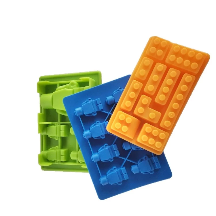 Lego Robot Building Blocks Silicone Chocolate Ice Cube Tray Mold - China Silicone  Ice Cube Tray and Ice Cube Tray Mold price
