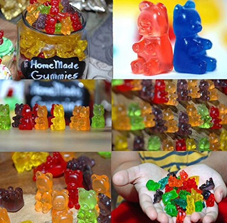 Gummy Bear Silicone Mold Non-Stick Chocolate Gummy Mold with 2 Dropper, 4  Pack