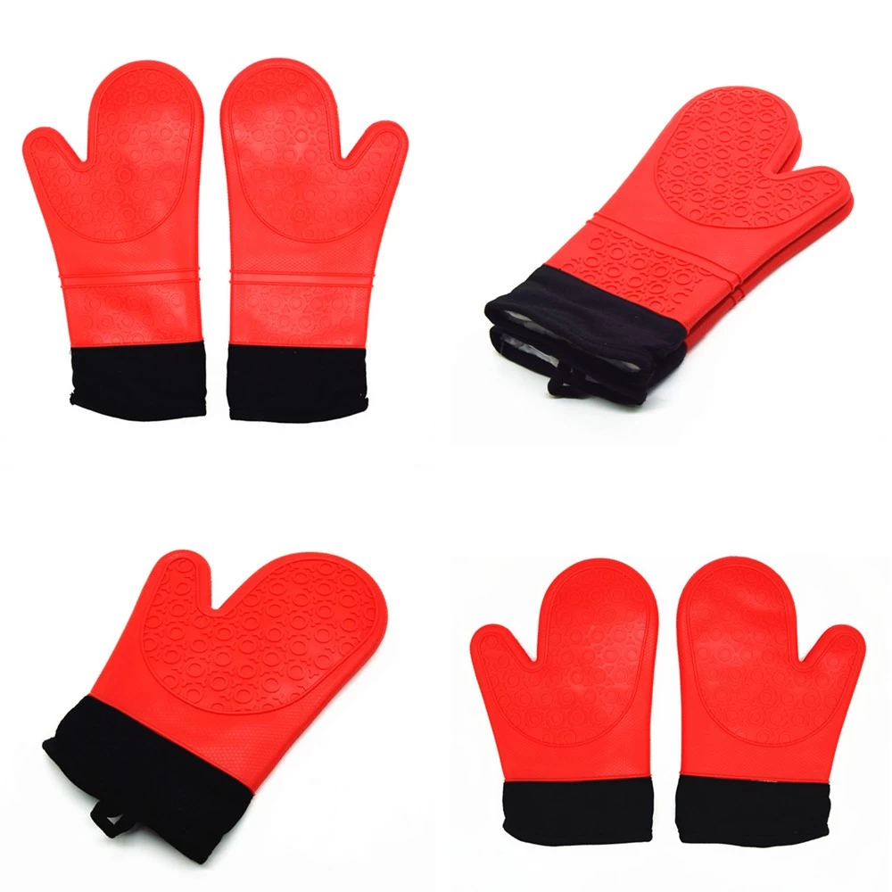 1Pcs Professional Oven Gloves Heat Resistant Silicone Gloves Oven