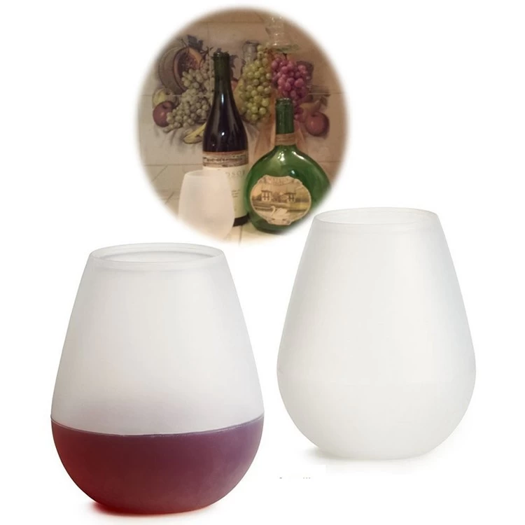 12oz  Food Grade & Dishwasher Safe Silicone Wine Glasses Wholesaler