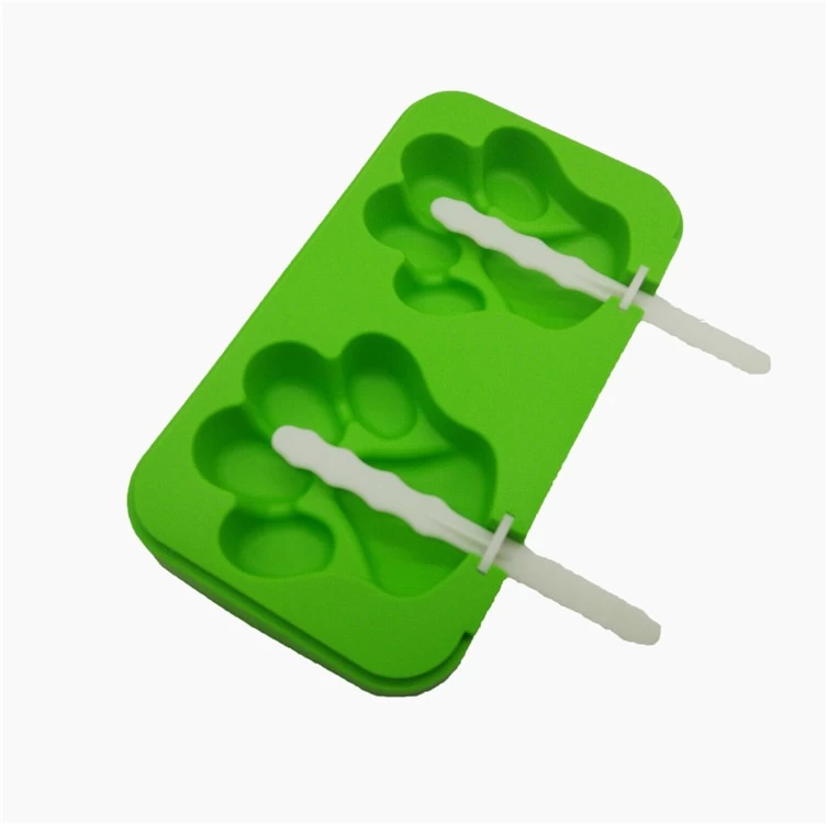 Paquet de 4 bâtons de glace en silicone de qualité FDA avec couvercle, fabricant de glaces à la crème glacée avec bâtonnets