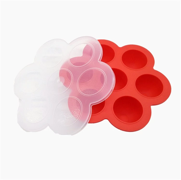 7 Cavity Instant Pot Silicone Egg Bite Mold,FDA Silicone Baby Food Storage Tray with Pot Holder