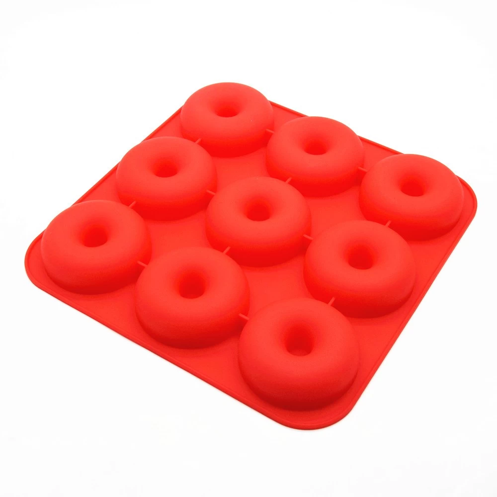 9 Cavity DIY Silicone Donut Mold, Non-toxic FDA Silicone Donut Pan