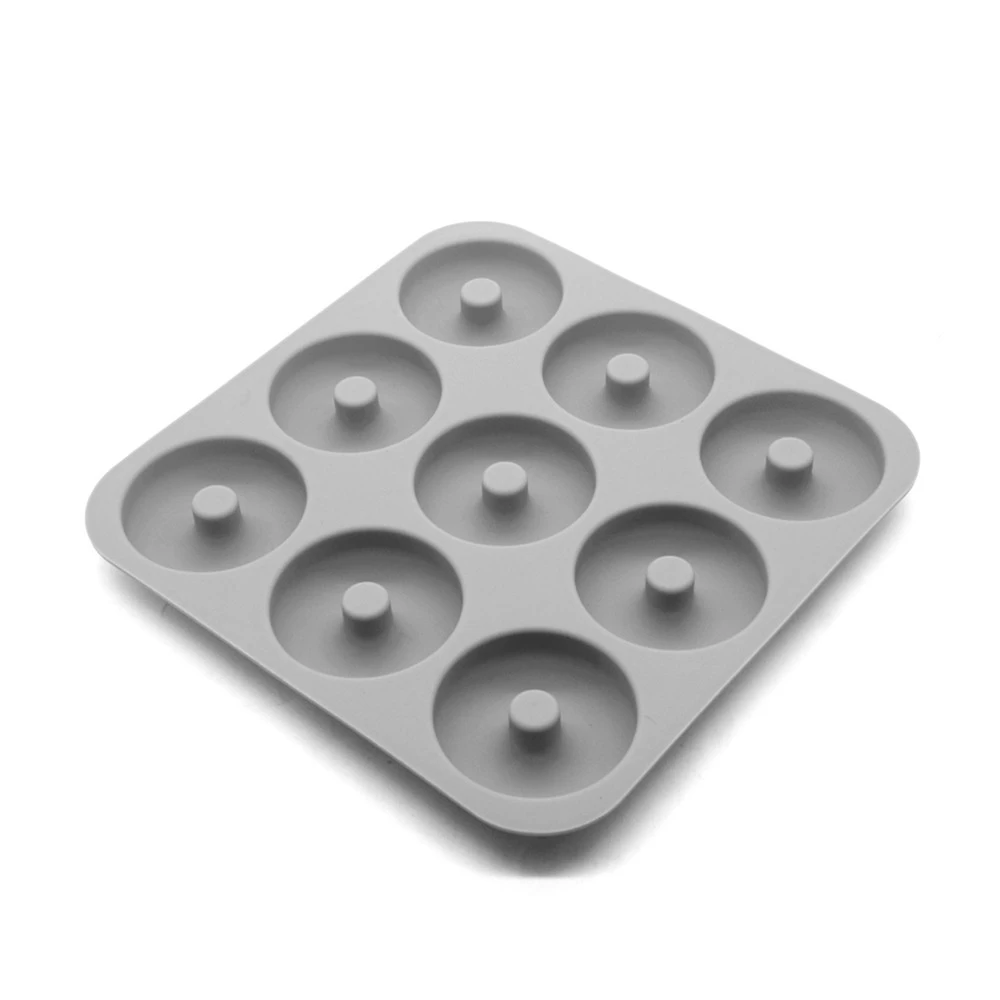Réchaud de cuisson de beignet de silicone de la cavité 9, fabricant de beignet de silicone de FDA de moule de beignet de silicone antiadhésif