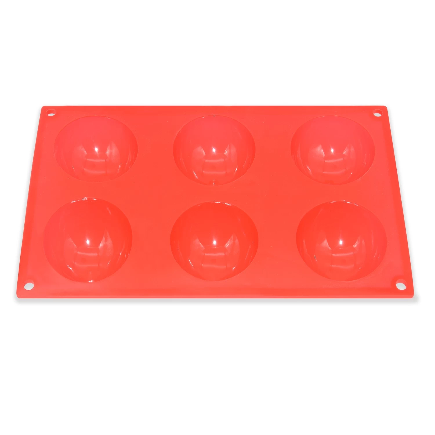 BHD Sphere Chocolate Silicone Mold 6 Half Rebound Circle Holes Silicone Baking Mold for Making Hot Chocolate Bomb