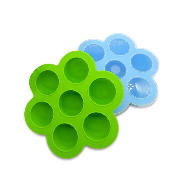 BPA Free 7 cavity silicone baby food storage containers , food storage box for baby