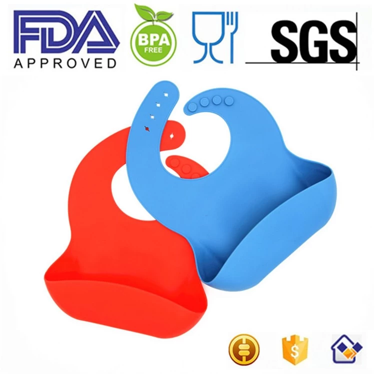 Waterproof Silicone Bib factory Easily Wipes Clean,silicone baby bib manufacturer