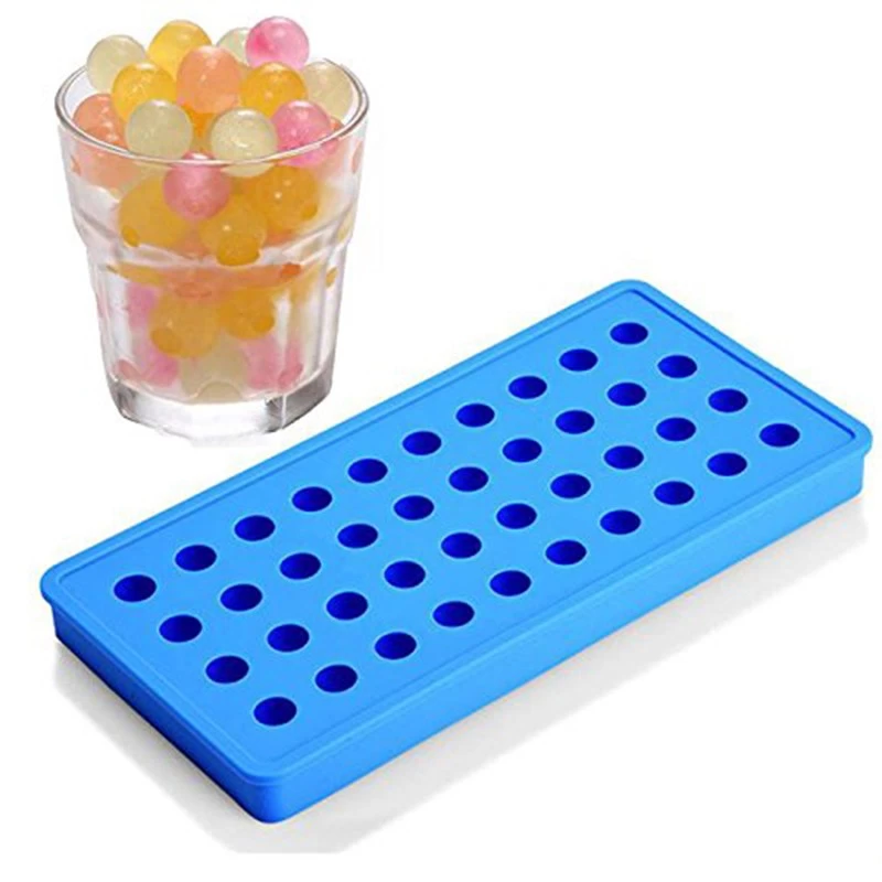 Factory Price FDA Silicone 40 Cavity Mini Ice Cube Ice Ball tray Set Wholesale，With optional cover dropper