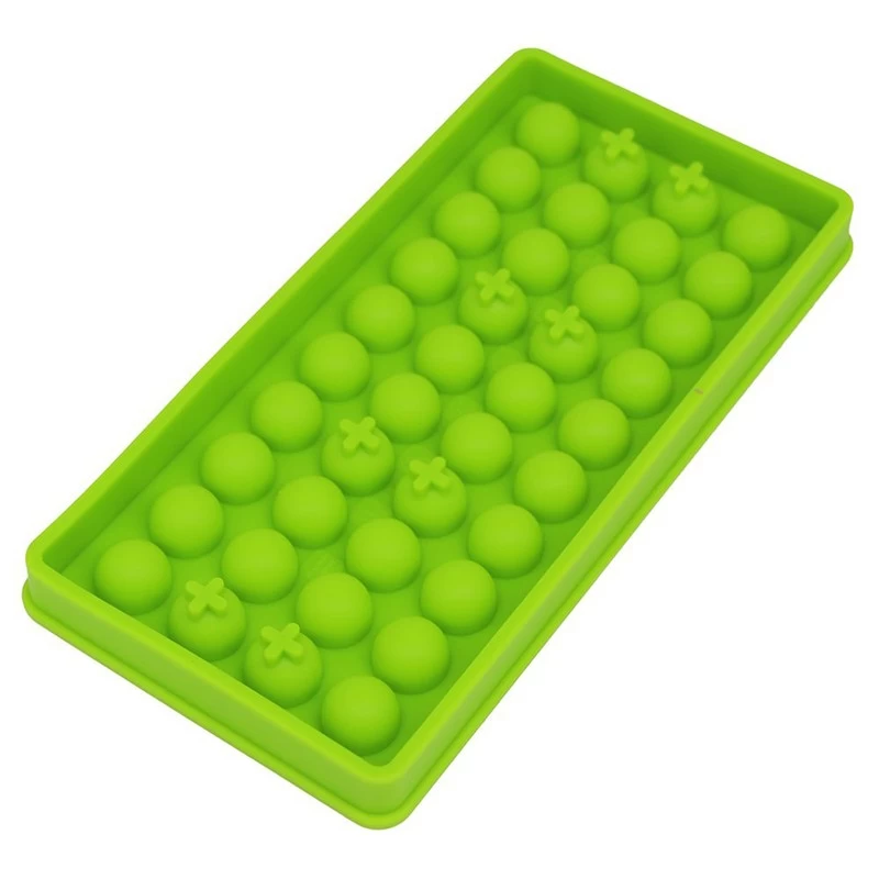 Factory Price FDA Silicone 40 Cavity Mini Ice Cube Ice Ball tray Set Wholesale，With optional cover dropper