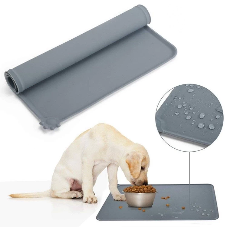 Factory Supply Waterproof Silicone Pet Food Feeding Mat Anti-Slip Silicone Pet Food Mat