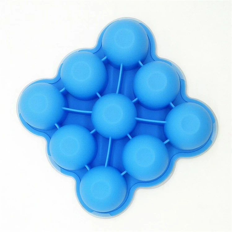 Food Grade Silicone Baby Food Storage Container,9 Cavity Food Freezer Tray with Clip On Lid