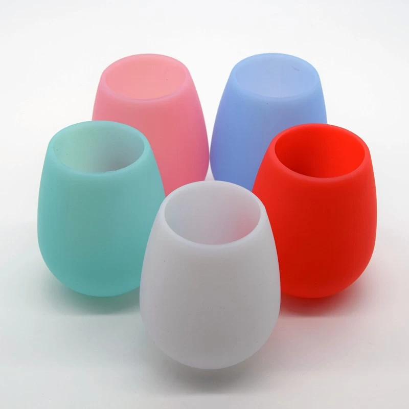 Unbreakable Wine Glasses,Reusable Silicone Wine Cups for Travel Camping