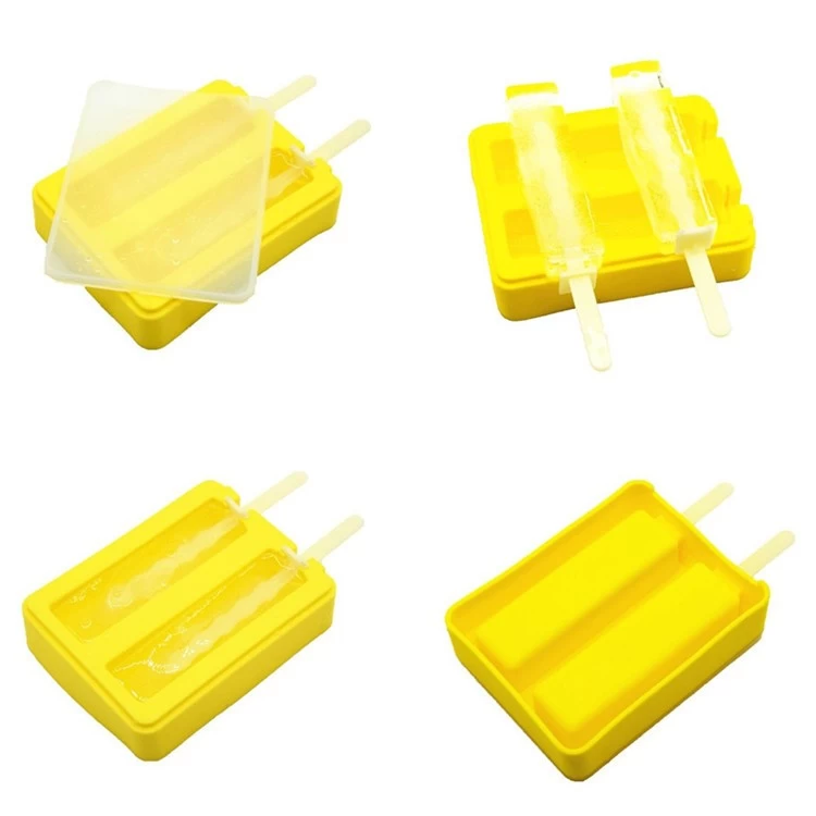 Ice Pop Molds Soft Popsicle Molds Ice Pop Makers With Lid Reusable Silicone Molds 2 Different Shapes ice popsicle