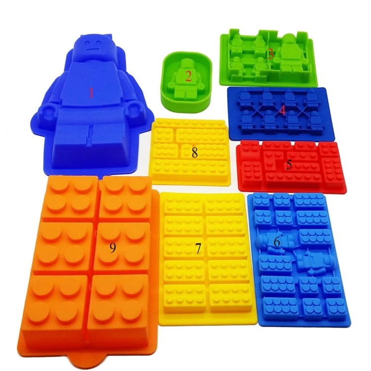 Lego Star Wars Ice Mold Supplier Reusable Minifigures&Building Block Silicone Ice Cube Tray, Silicone Minifigures Chocolate Mold