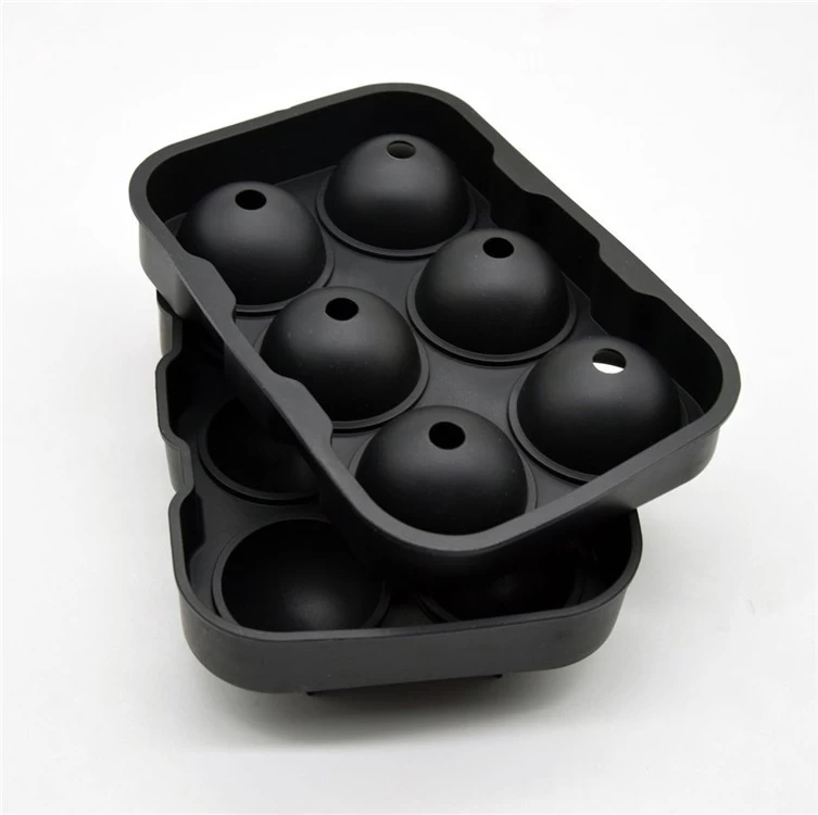 Fabricant 4 6 moule de boule de glace de cavité, plateau libre de glace de cube de silicone de BPA librement avec l'entonnoir
