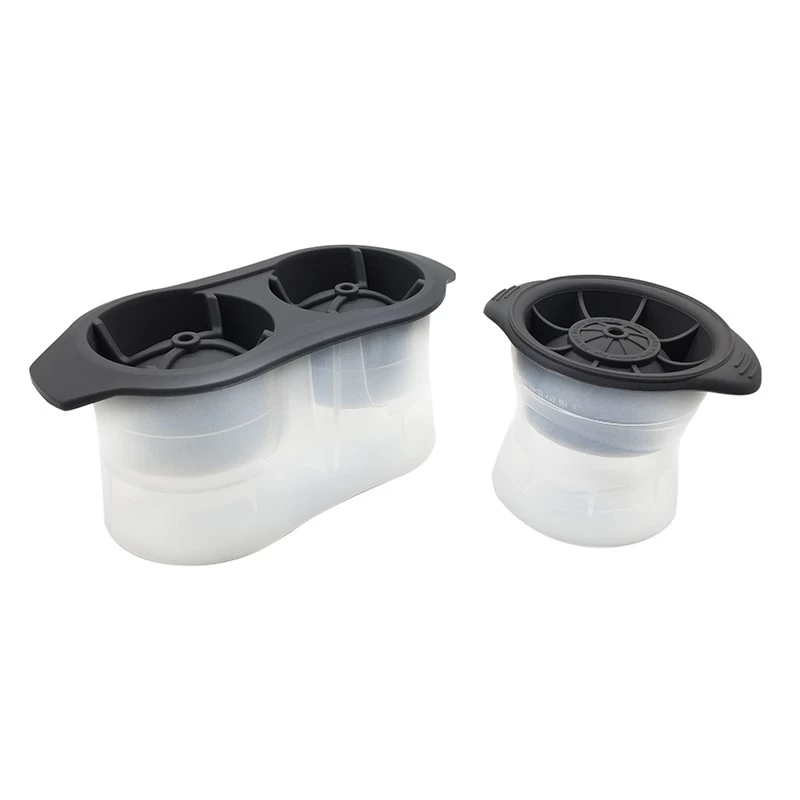 New Arrival 2 Pack BPA Free Plastic Ice Ball Maker,makng 2 pack 2.5 inch Ice Sphere