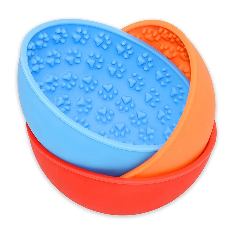 New Design Tumbler Silicone Pet Dog Feeder Bowl Dishes Slow Feeder Lick Pad Durable Non-Toxic
