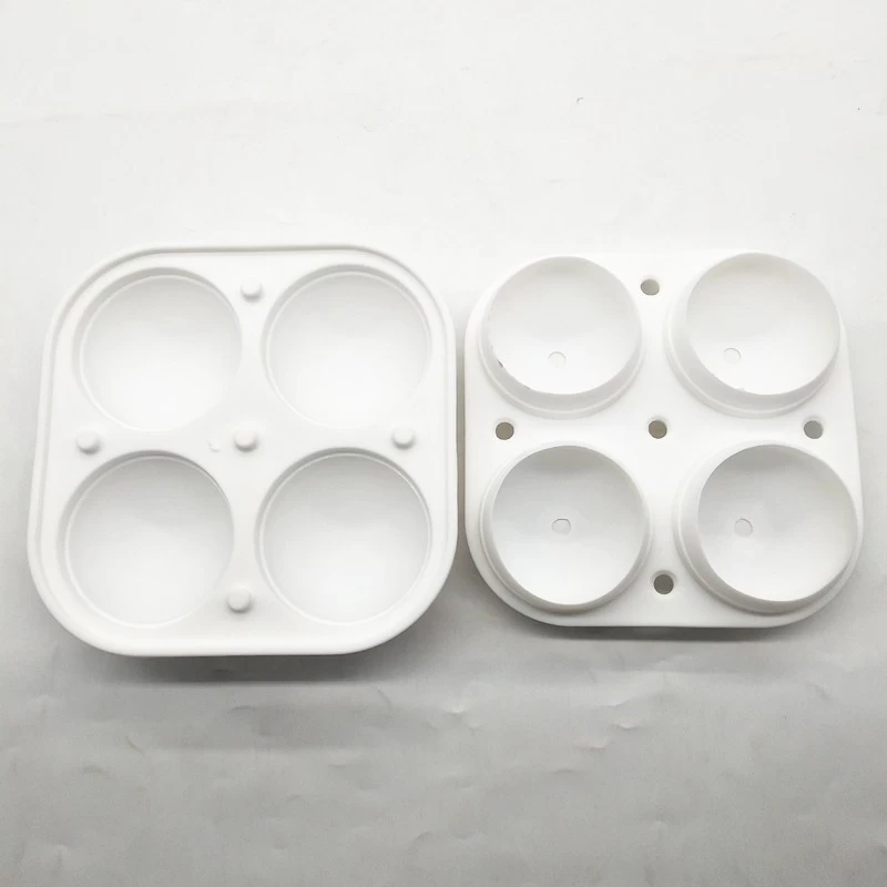 New Silicone Round ice ball mold, Large 4 spherical 6cm balls ice tray maker