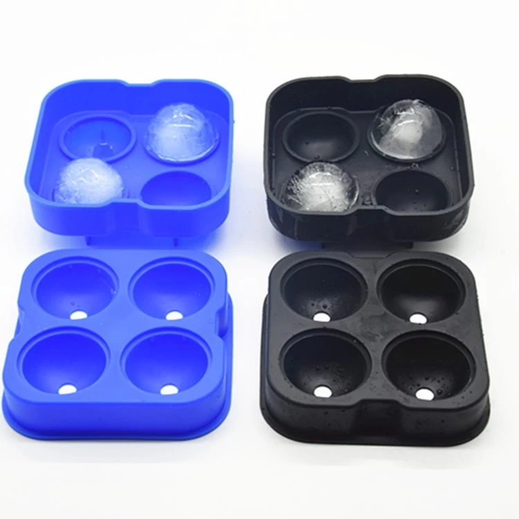 Bac à moules en glace à base de silicone de qualité alimentaire avec capacité 4 x 4.5 cm, fabricant de moules à glace en silicone