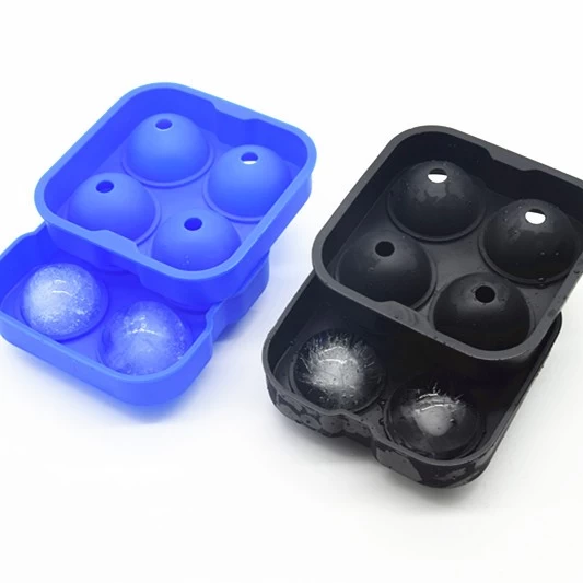 Bac à moules en glace à base de silicone de qualité alimentaire avec capacité 4 x 4.5 cm, fabricant de moules à glace en silicone