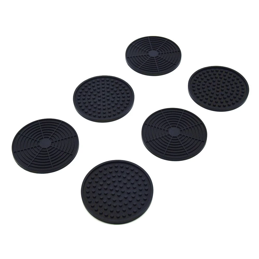 Packs of 6 Silicone Drink Coasters with Holder Silicone Coasters Holder for Drinks