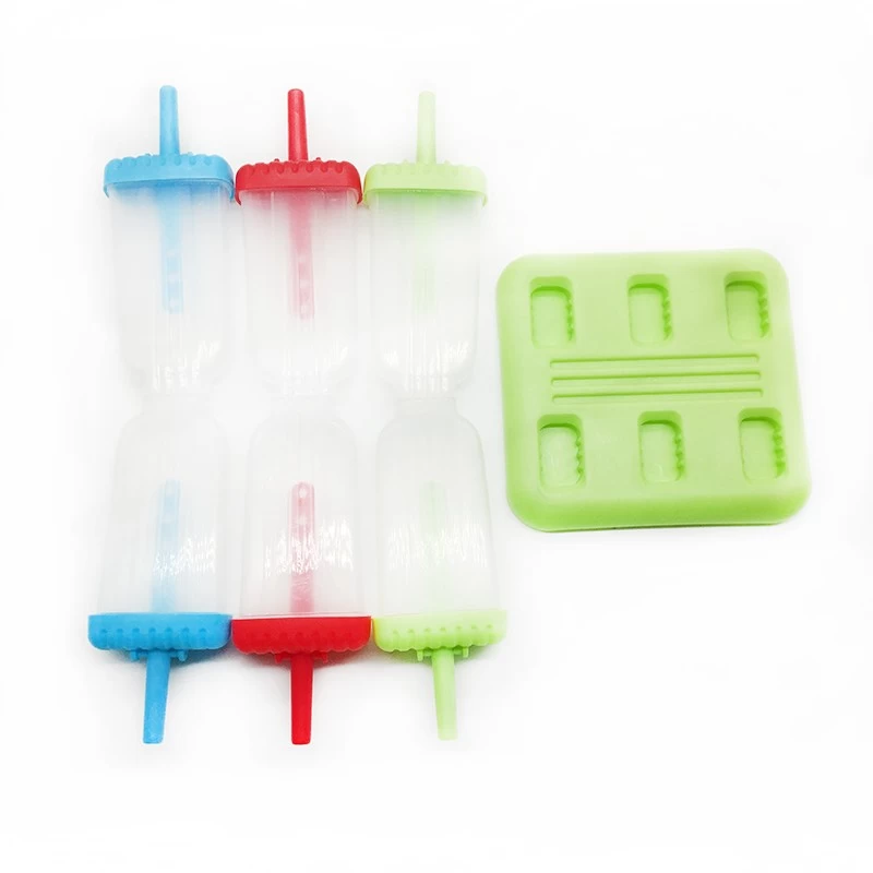 Set of 6 BPA Free Resuable DIY Plastic Popsicle mold, Durable Plastic Ice pop mold for kid