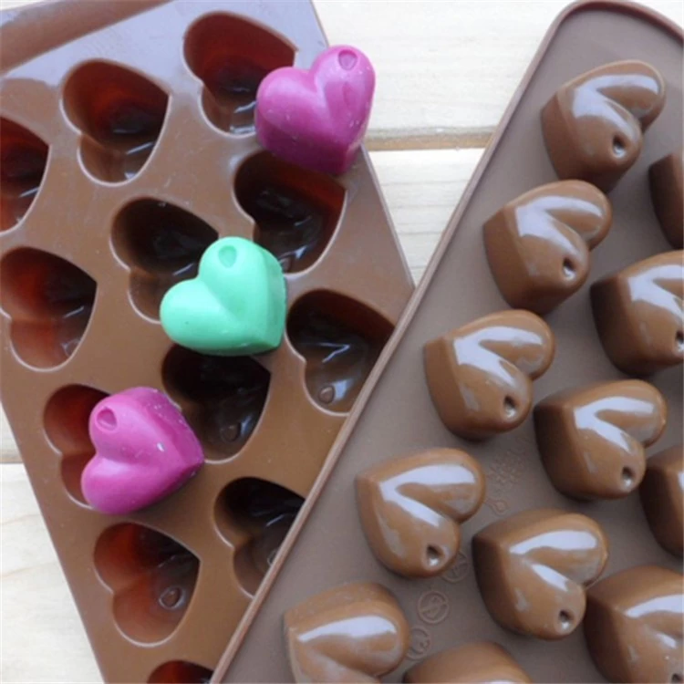 Silicone Chocolate Molds & Candy Molds - Set of 3 Non Stick BPA Free Flexible Hearts, Stars & Shells Mini Candy Molds
