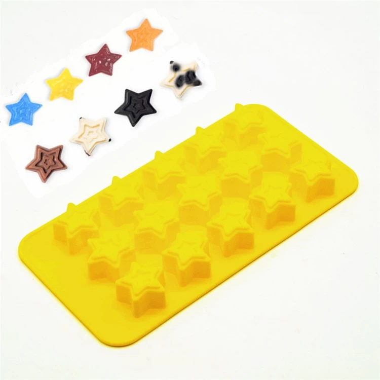Silicone Chocolate Molds & Candy Molds - Set of 3 Non Stick BPA Free Flexible Hearts, Stars & Shells Mini Candy Molds