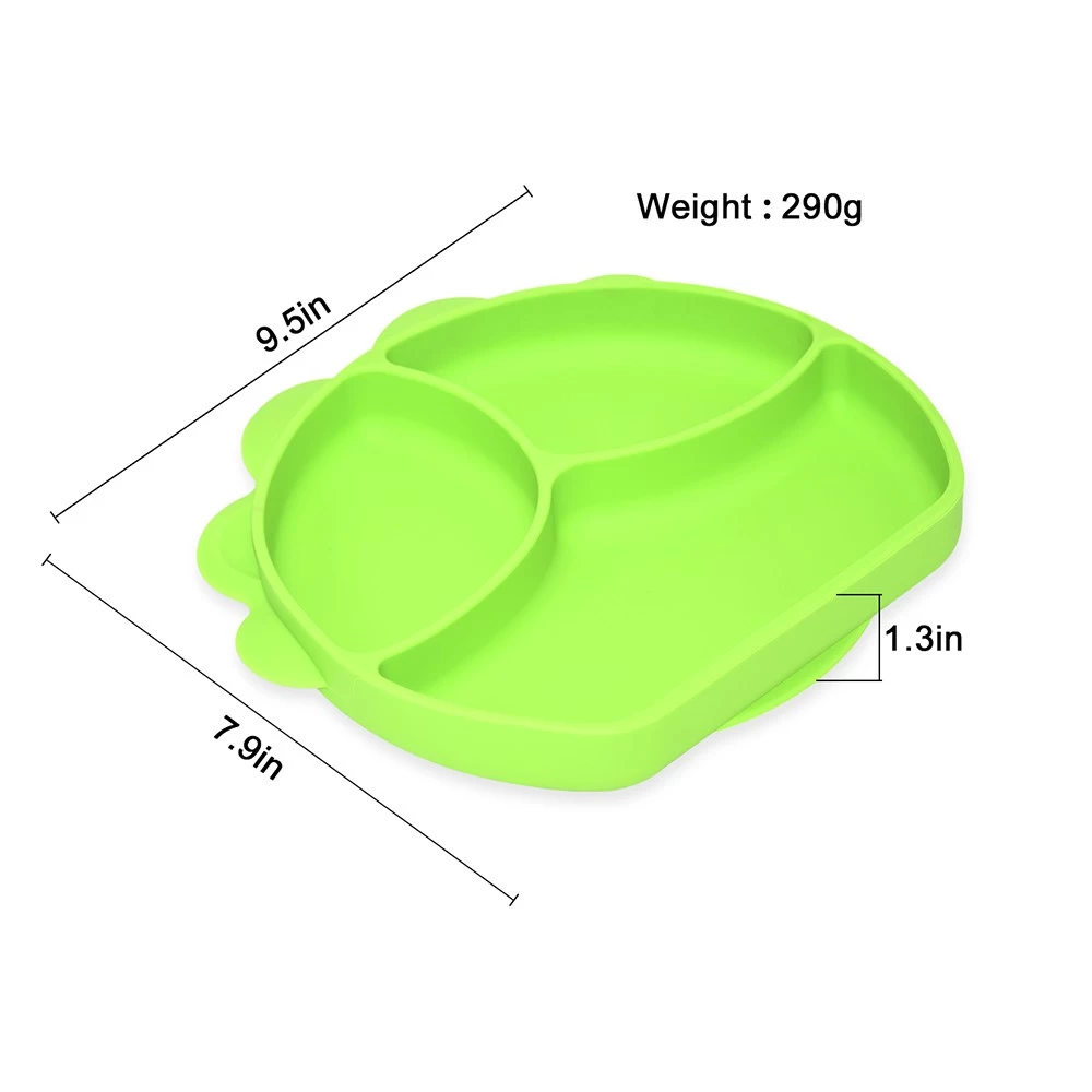 Suction Plate for Toddlers Highchair Trays Stay Put Divided Baby Feeding Bowls and Dishes