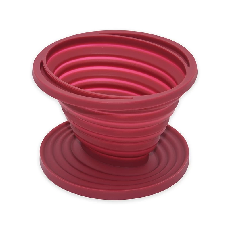 Wholesale Slick Drip Reusable Coffee Filter Cone Collapsible Pour Over Coffee Maker Silicone Coffee Dripper