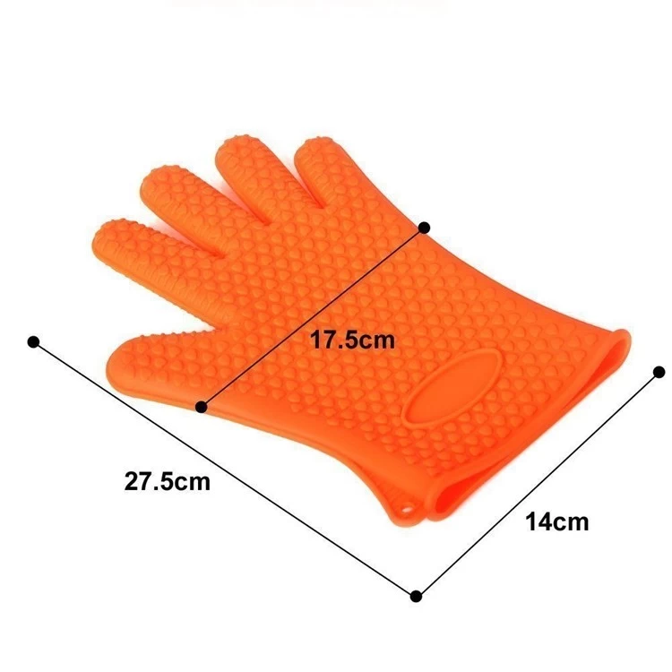 Whosale Heat Resistant Silicone BBQ Grill Oven Gloves, Silicone BBQ Grill Oven Mitt