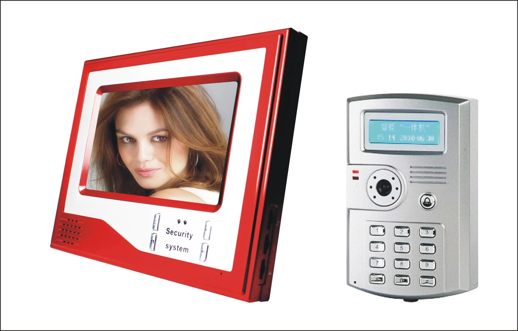 Китай 7-дюймовый RFID видео-телефон двери с Time Attendanc Функция PY-V7D-K производителя
