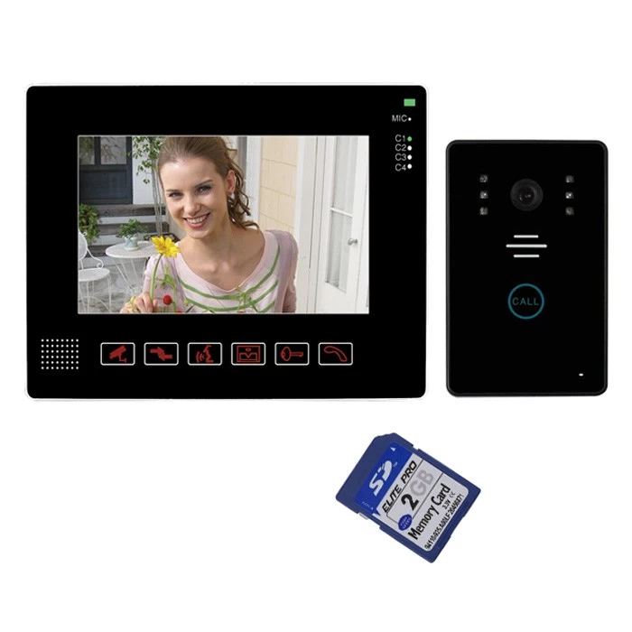 China 9inch Video Door Phone Doorbell Intercom Kit With SD card Video and Photo Taking   PY-V901MJ11REC manufacturer