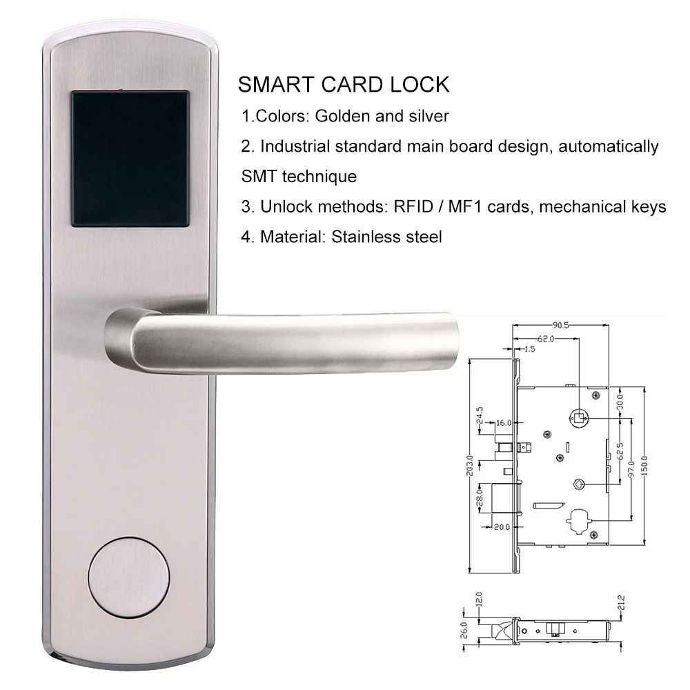 China Free software hotel keycard lock factory, electronic door lock system for hotels manufacturer