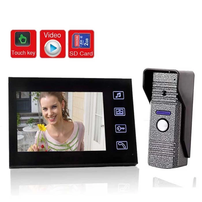 Китай Новый 7-дюймовый цветной видео-телефон двери CCD камера с SD карты фотосъемки с фото PY-V806ME11REC производителя